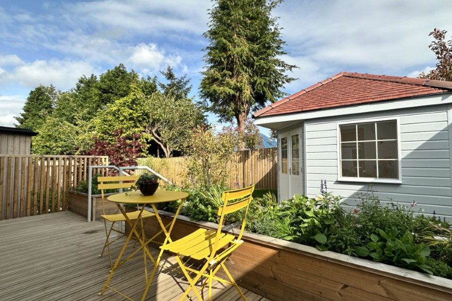 Image of the garden area at Bairns Hoose